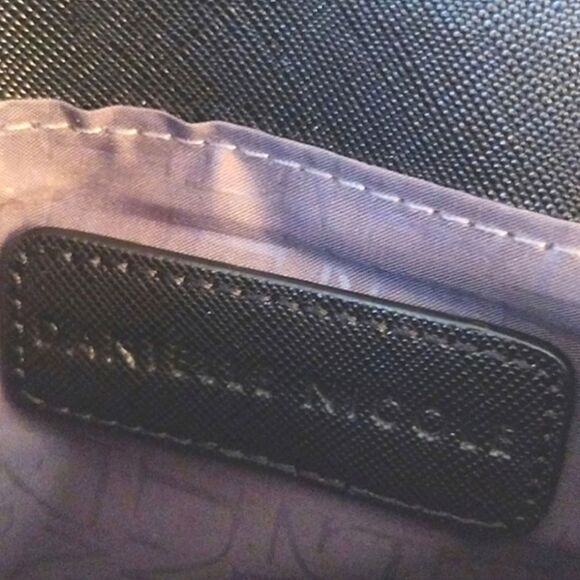 Danielle Nicole Black Vegan Gold Accent Evening Envelope Clutch with Chain - Picture 12 of 13